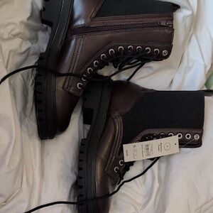 No Boundaries Dark Burgundy? Combat Boots Women's